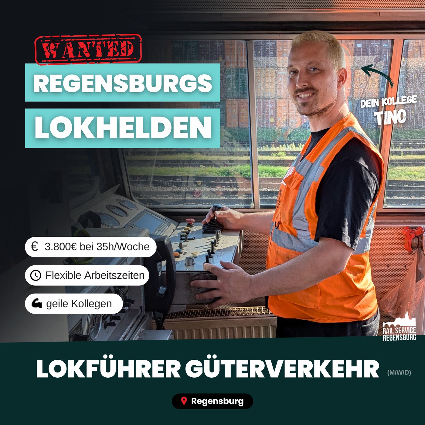 Lokführer Rail Service Regensburg Creative